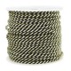 Macramé draad twisted 1.5mm Gold-black white